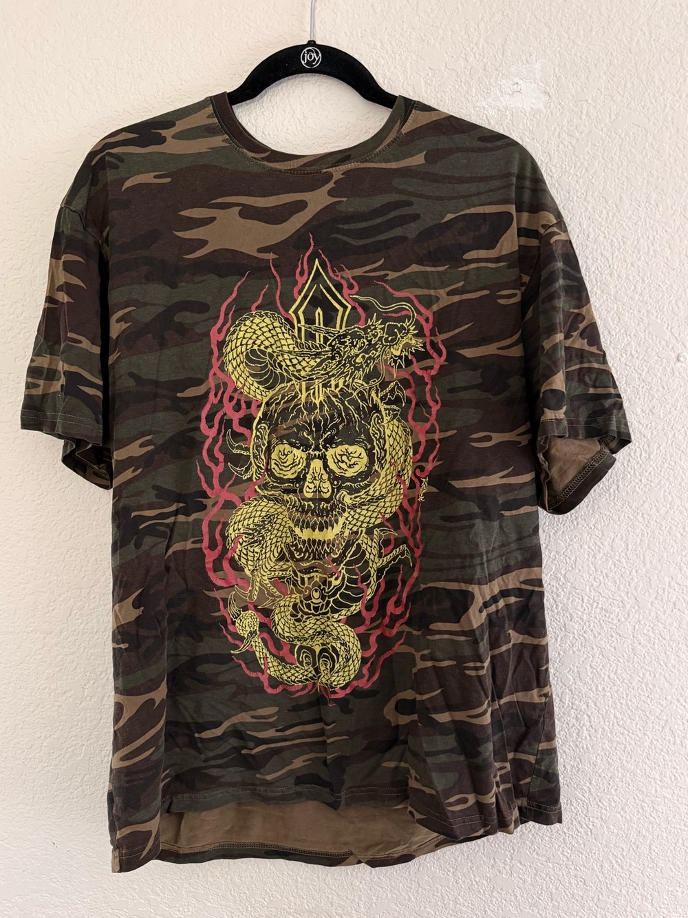 Vintage 90s anvil thin 100% cotton skull dragon tee shirt